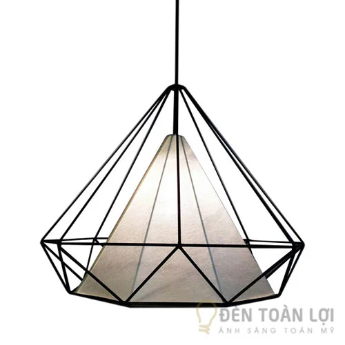 Đèn thả lòng sắt hình kim cương