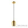 Đèn thả Chụp đèn sắt hình hoa tulip trang trí màu vàng