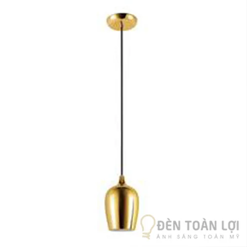 Đèn thả Chụp đèn sắt hình hoa tulip trang trí màu vàng