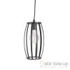 Đèn thả: Mẫu đèn trang trí nghệ thuật lồng sắt hình trụ bóng led