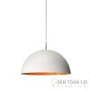 Đèn thả: Đèn trang trí quán cafe nửa hình cầu màu trắng