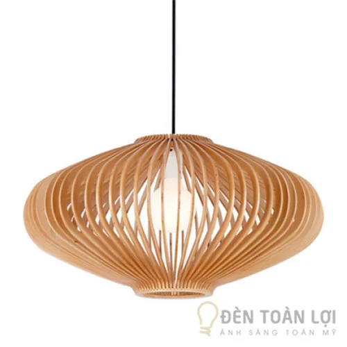 Đèn gỗ màu đen trang trí hình lồng đèn
