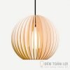Đèn gỗ: Mẫu đèn gỗ trang trí quán cafe hình cầu cực đẹp