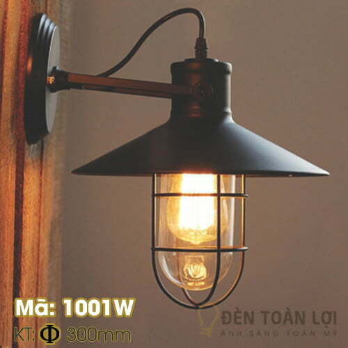 Đèn vách: Đèn vách lồng sắt bóng Edison trang trí Mã 1001W - Đèn ...
