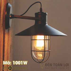 Đèn vách lồng sắt bóng Edison trang trí