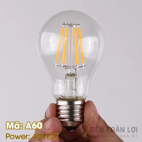 Bóng Đèn: Bóng A60 LED Edison 4W ánh sáng vàng - Đèn Toàn Lợi