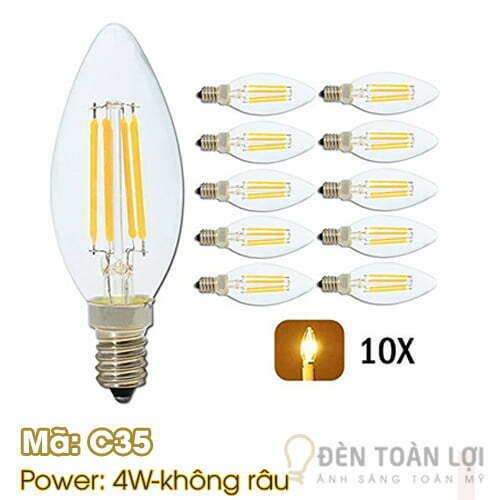 Bóng đèn LED không râu đuôi E14 mã C35E14