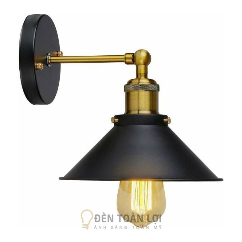 Đèn vách đĩa bay phi 22cm bóng Edison trang trí vách quán cafe 1