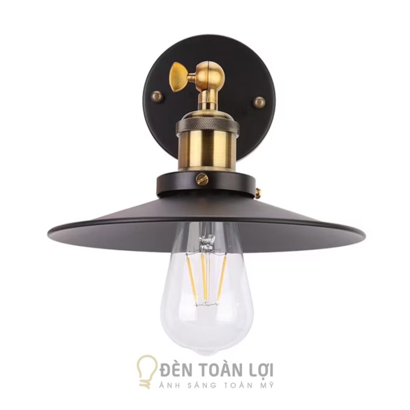 Đèn vách đĩa bay phi 22cm bóng Edison trang trí vách quán cafe 1
