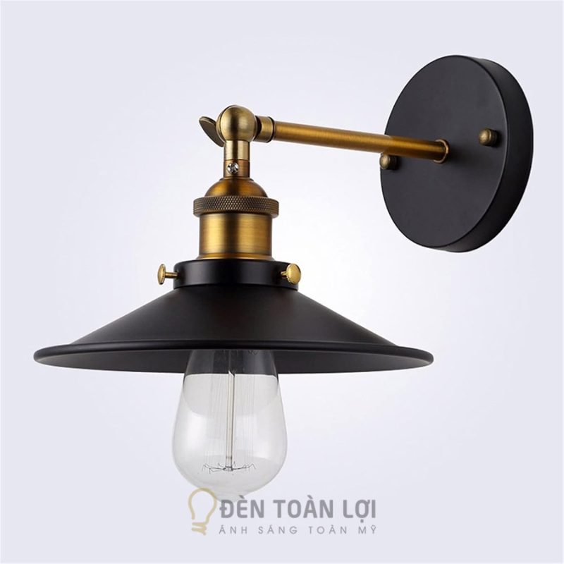 Đèn vách đĩa bay phi 22cm bóng Edison trang trí vách quán cafe 1