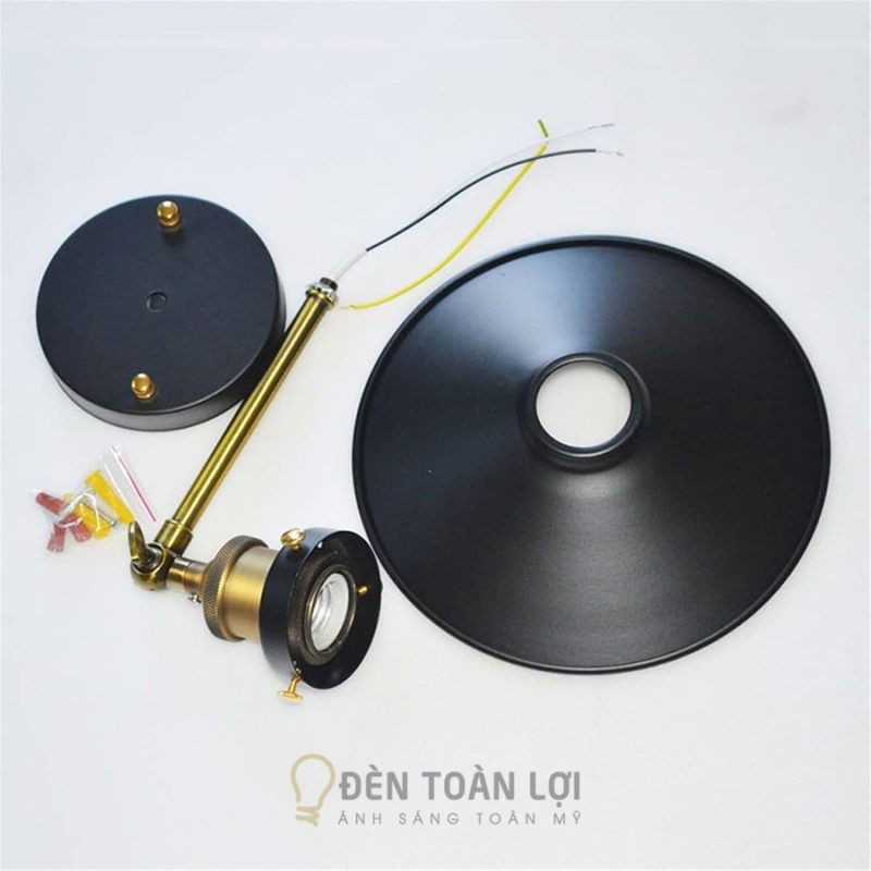 Đèn vách đĩa bay phi 22cm bóng Edison trang trí vách quán cafe 1