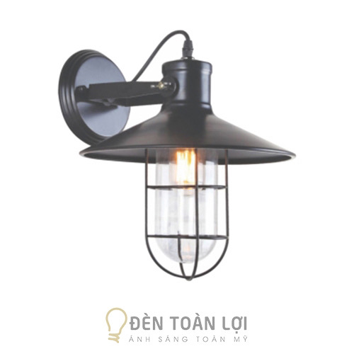 Đèn vách: Đèn vách lồng sắt bóng Edison trang trí Mã 1001W