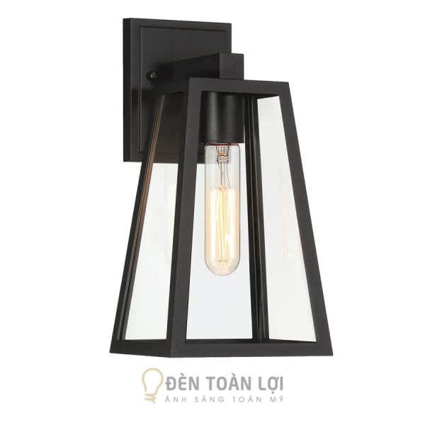 Đèn Vách Màu Đen - Vách Khung Sắt Hình Thang Trang Trí Quán Cafe MA-1006W