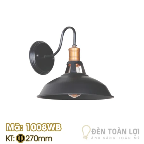 Đèn vách màu đen 1008wb