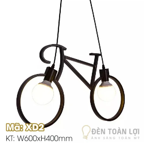 Đèn thả màu đen trang trí hình cây xe đạp MA XD2