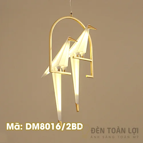 Đèn thả 2 con hạc tha trần trang trí Quân Mã DM8016-2B