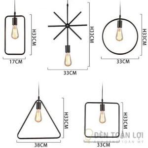 Đèn thả: mẫu đèn thả hình học đa dạng