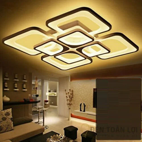 Đèn ốp trần LED màu đen hiện đại