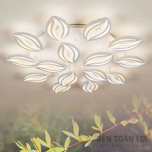 Đèn ốp trần LED 15 cánh hoa màu đen
