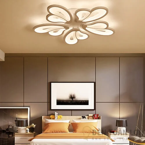 Đèn ốp trần 5 cánh bướm màu đen