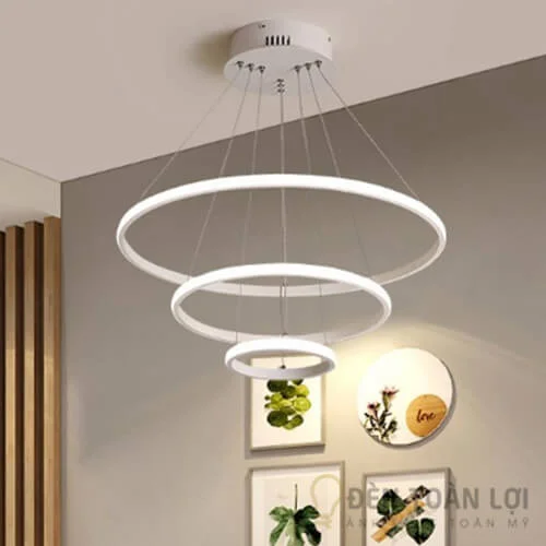 Đèn thả LED 3 vòng đen