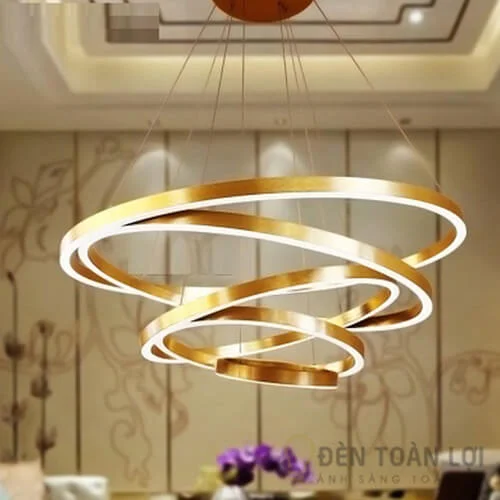 Đèn thả màu đen LED 3 chế độ màu