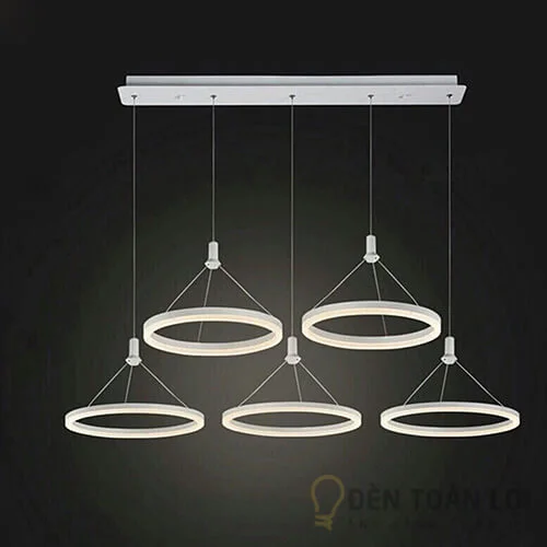 Đèn thả mẫu đen thả trần trang trí nghệ thuật 6 hình tròn TL-006