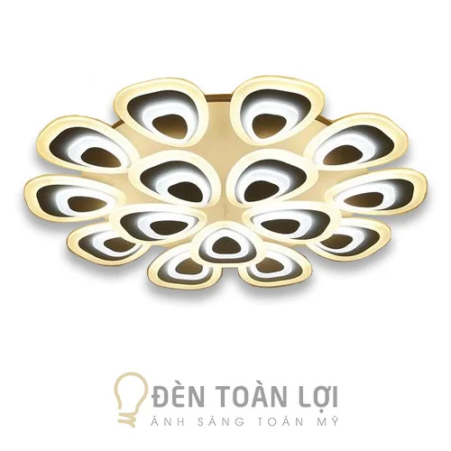 Đèn ốp trần LED 15 cánh màu đen