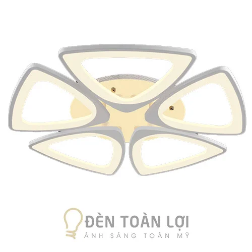 Đèn ốp trần 5 cánh hiện đại màu đen