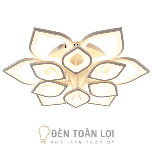 Đèn ốp trần màu đen 12 cánh sen