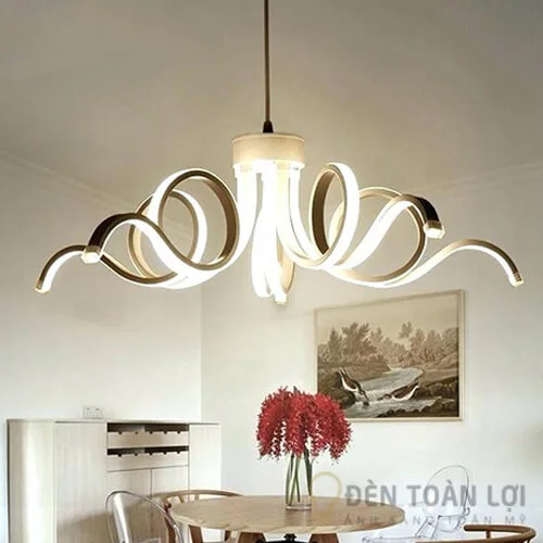 Đèn thả màu đen LED hiện đại cho phòng ngủ phòng khách