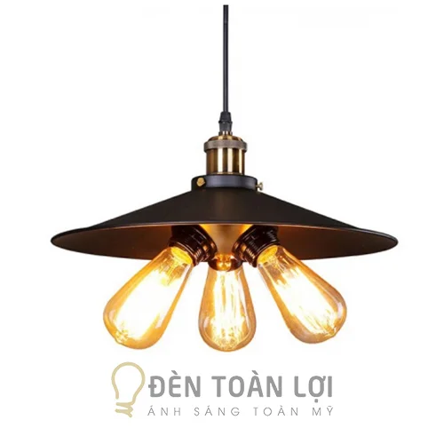 Đèn thả mẫu đen hiện đại 3 bóng LED