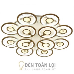 Mẫu đèn led 12 vòng tròn trang trí nhà hàng tiệc cưới
