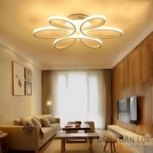 Đèn ốp trần Mẫu đèn áp trần hình bông hoa trang trí phòng khách