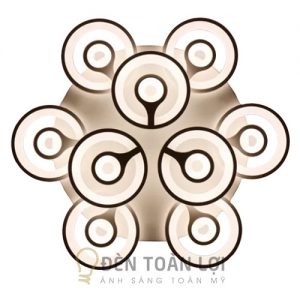 Đèn Ốp Trần: Mẫu đèn led 9 vòng tròn trang trí khách sạn sang trọng