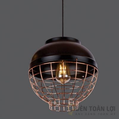 Đèn thả lồng đồng chao đen TQ 621/B trong danh mục đèn thả trang trí