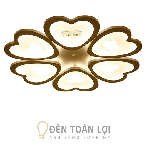 Đèn Ốp Trần: Mẫu đèn led 6 trái tim lãng mạn cho không gian nhà hàng