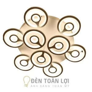 Đèn Ốp Trần: Mẫu đèn led 9 vòng tròn trang trí khách sạn sang trọng