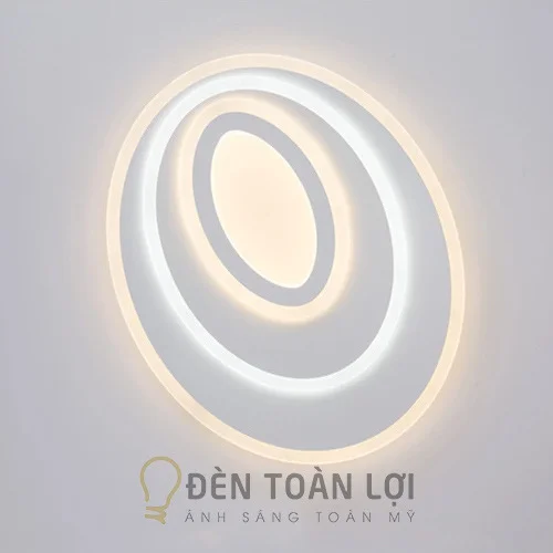 Mẫu đèn led ốp trần hình bầu dục 3 vòng