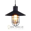 Đèn thả: Mẫu đèn thả lồng sắt nhẹ nhàng cho quán cafe
