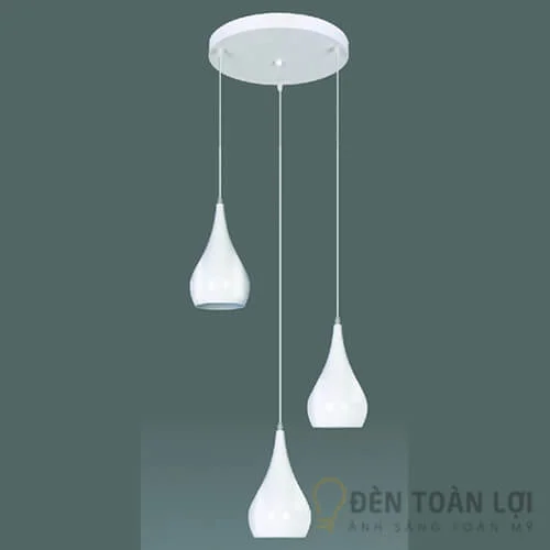 Đèn thả Mẫu đèn thả hình giọt nước màu trắng cho nhà hàng