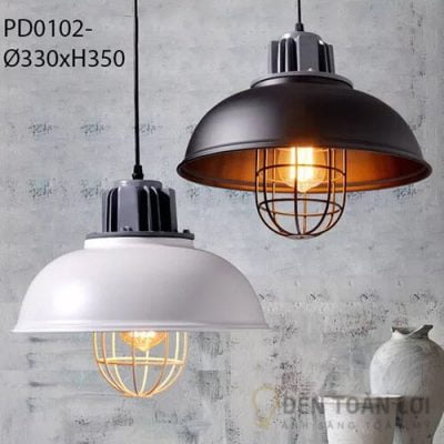 Đèn thả Mẫu đèn thả sắt có lồng bảo vệ trang trí phòng ăn