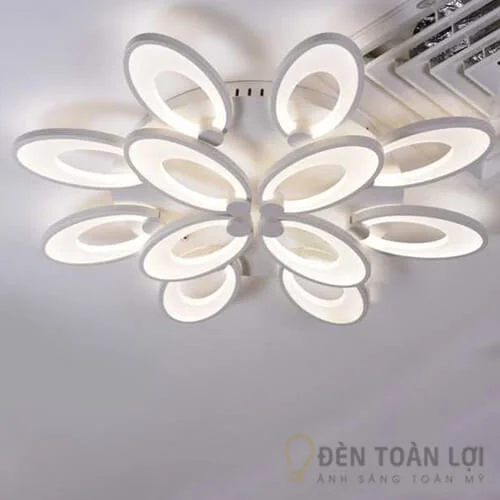 Đèn Ốp Trần Mẫu đèn led 12 cánh tai thỏ cho trang trí khách sạn (2)