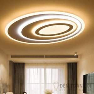 Mẫu đèn led ốp trần hình bầu dục 3 vòng
