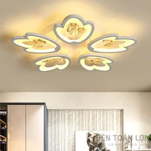Đèn Ốp Trần Mẫu đèn mâm áp trần led trang trí sảnh chờ khách sạn