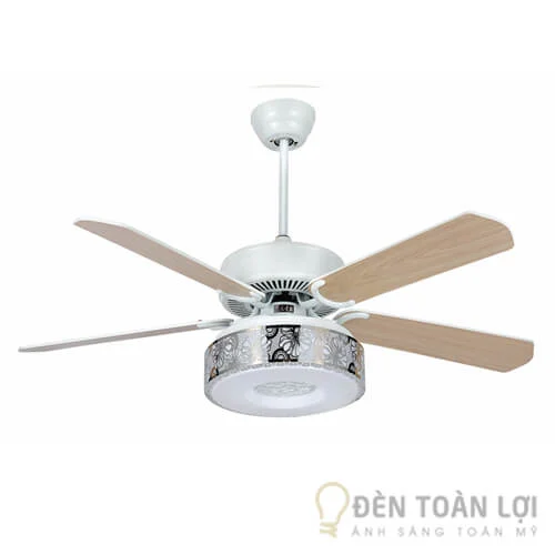 Đèn Quạt Trần Màu Đen LED Phong Cách Hiện Đại