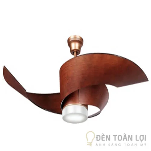 Đèn quạt trần màu đen gỗ