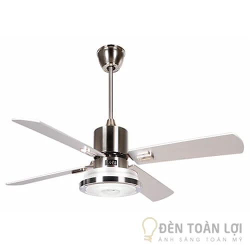 Đèn quạt trần 4 cánh gỗ màu Satin