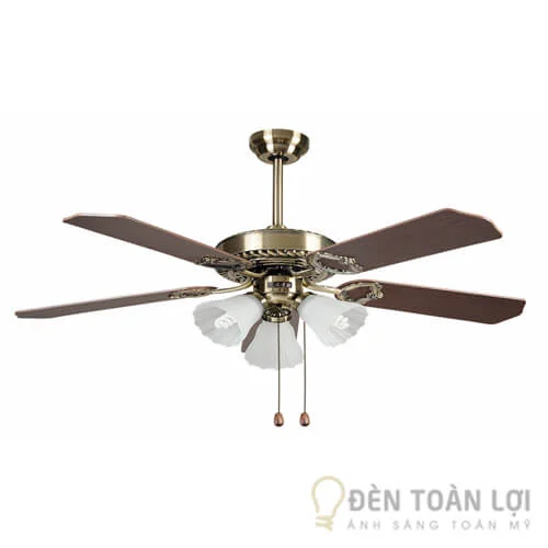 Đèn quạt trần màu đen hiện đại