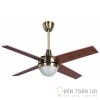 Đèn Quạt Trần Mẫu quạt trần 4 cánh gỗ cao cấp có 1 đèn